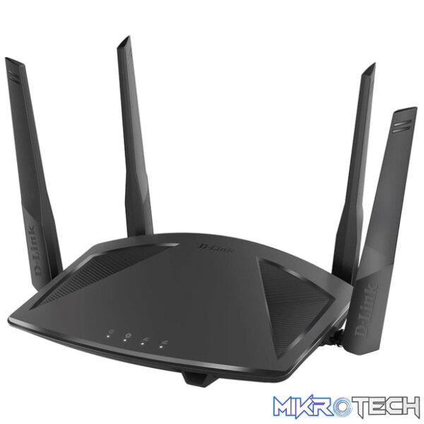 D-Link DIR-X1860 4G Wireless Router  Dual-band 2.4 GHz and 5 GHz Gigabit Ethernet Black - Image 2